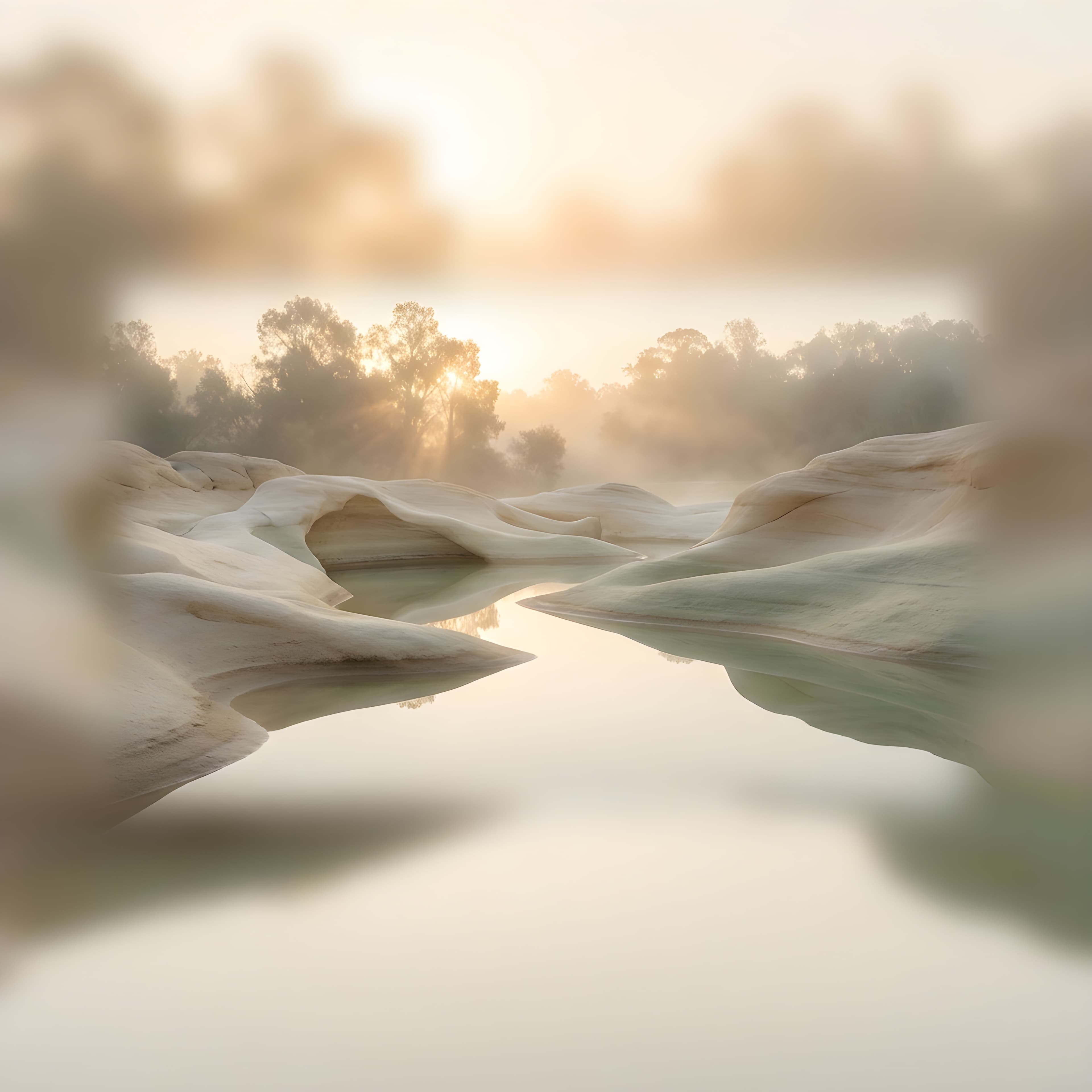 Serene wellness landscape